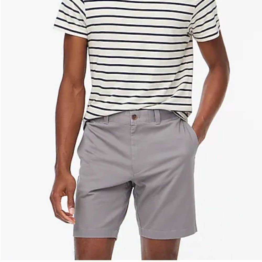 J. Crew Factory H5020 9" flex chino short NWT in slate gray